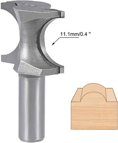 uxcell Router Bit 1/2 Shank 7/8 inch Dia Half Round End Mill, 2 Flute Bull Nose Grooving Carbide for Woodworking Engraving Edge Trimmer in Saudi Arabia
