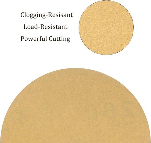 50pcs No Hole Sanding Discs- [ 3 Inch 500 Grit ] Round Hook and Loop Grip Sanding Pads Sheet Sandpaper for Automotive Woodworking Metal Polishing Use| Gold, Aluminum Oxide in Saudi Arabia