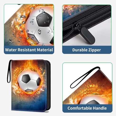 HESTECH Baseball Card Binder with Sleeves 900 Pockets 3 Ring Trading Playing Collection Card Holder Photo Albums Storage Large Organizer Big Case with 50 Pages Removable Sleeves for Sports Game Cards in Kuwait