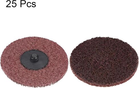 25pcs Quick Change Sanding Discs 3" 80 Grit R-Type Roll Lock Nylon Conditioning Disc Sandpaper for Die Grinder Grinding Fast Cutting, Brown in Saudi Arabia
