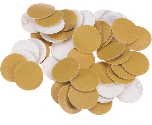 50pcs No Hole Sanding Discs- [ 1 Inch 220 Grit ] Round Hook and Loop Grip Sanding Pads Sheet for Wood Metal Polishing Use| Aluminum Oxide & Zirconium Oxide Sandpaper in Saudi Arabia