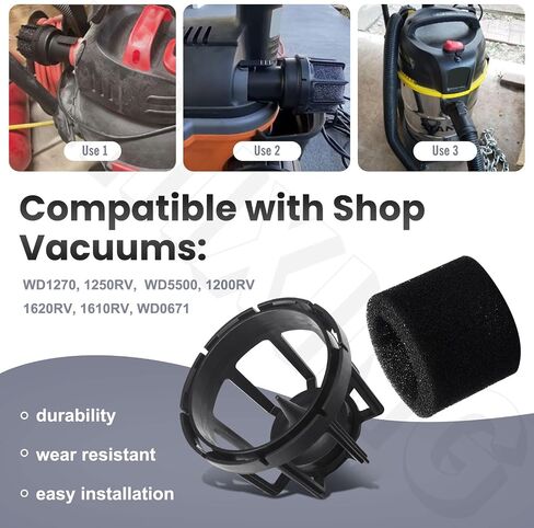 WS25025A VT2525 Wet/Dry Vacs Vacuum Muffler Diffuser Compatible With Most Vacuum Cleaners With A Standard 2-1/2-Inch Exhaust Port, Effective Airflow Control And Noise Reduction in Saudi Arabia