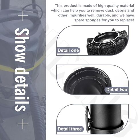 WS25025A VT2525 Wet/Dry Vacs Vacuum Muffler Diffuser Compatible With Most Vacuum Cleaners With A Standard 2-1/2-Inch Exhaust Port, Effective Airflow Control And Noise Reduction in Saudi Arabia