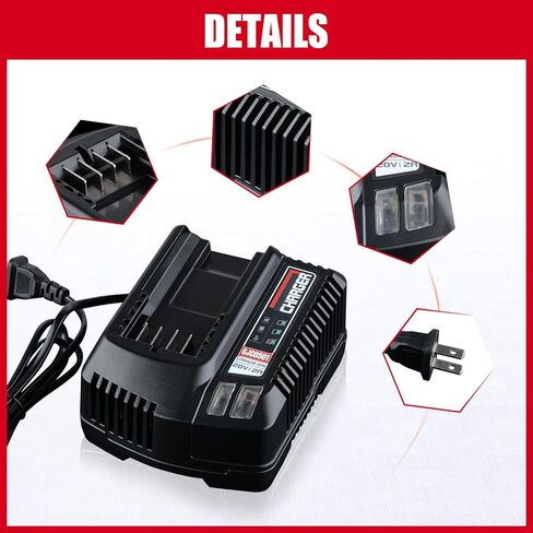 بديل VANON لشاحن بطارية Craftsman 20V CMCB104، متوافق مع بطارية ليثيوم أيون 20 فولت V20 بحد أقصى CMCB202 CMCB204 CMCB209 CMCB206. in Kuwait