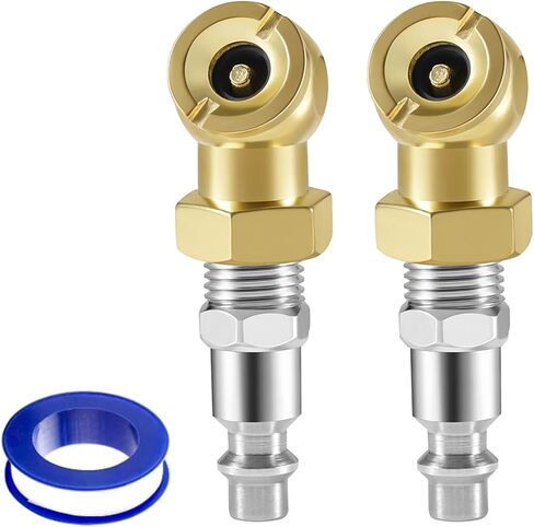 2 قطعة 1/4 بوصة FNPT ظرف هواء مغلق التدفق، منفاخ كروي، ظرف هواء محمول، ملحقات ضاغط منفاخ كروي نحاسي مغلق. in Kuwait