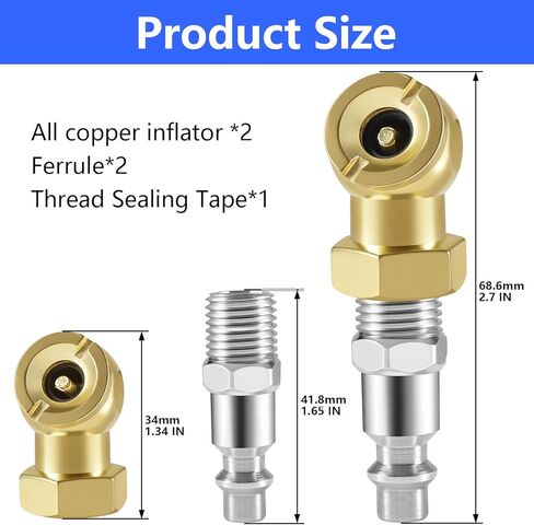 2 قطعة 1/4 بوصة FNPT ظرف هواء مغلق التدفق، منفاخ كروي، ظرف هواء محمول، ملحقات ضاغط منفاخ كروي نحاسي مغلق. in Kuwait