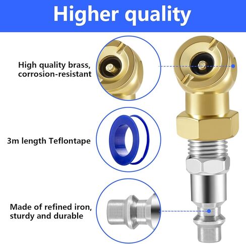 2 قطعة 1/4 بوصة FNPT ظرف هواء مغلق التدفق، منفاخ كروي، ظرف هواء محمول، ملحقات ضاغط منفاخ كروي نحاسي مغلق. in Kuwait