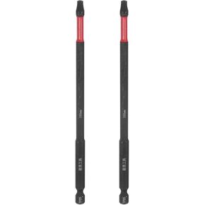 2pcs Impact Tough Torx Drill Bit T15 6" Length 1/4" Hex Shank S2 Steel Magnetic Insert Star 6 Point Head Screwdriver Bits
