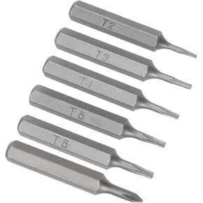 uxcell 5/32" Hex Shank Phillips and Torx Bits Set Cross PH000 T2 T3 T4 T5 T6 Screwdriver Bit Set 28mm Length S2 Screw Driver Kit Tools,8pcs