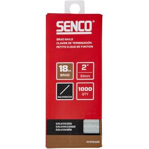 SENCO AX21EAAR 2" 18 Gauge Brad Nails, Galvanized Finish 1,000 Count Pack