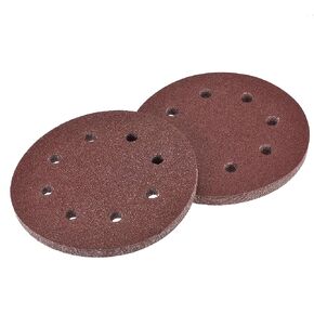 uxcell 7 Inch Hook and Loop Sanding Disc 40/80 Grit Flocking Sandpaper 8 Hole for Random Orbital Sander Paper, 20 Pcs