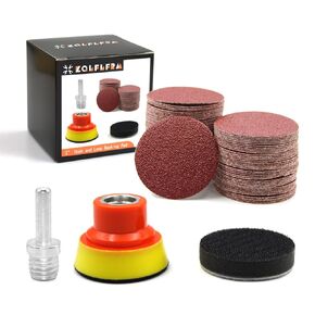4Inch Hook and Loop Backing Pad with 120 Sanding Discs - 5/8-11 Threads-Versatile Angle Grinder Attachment for Woodworking, Metalworking, and Automotive Applications