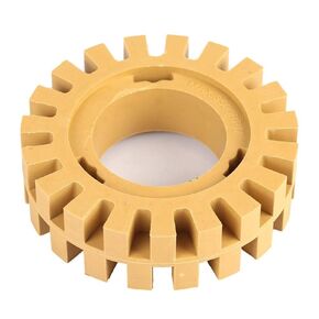 Rubber Polishing Wheel, 100mm 4in Grinding and Polishing Zigzag Teeth Shape Rubber Wheel Eraser(No-Shank)