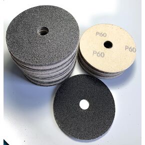 4 Inch Sandpaper,Silicon Carbide Sanding disc,SiC Wet Dry Sanding Disc, Hook and Loop Abrasive Paper,Velour Sanding Disk (100pcs 60 Grit)