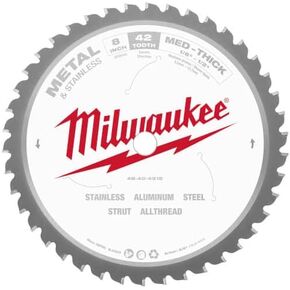 Milwaukee 8" Metal Cutting Circular Saw Blade w/ 42 ATB Teeth, 5/8" Arbor