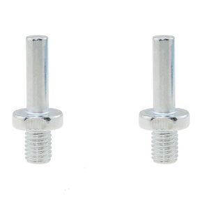 2PCS 45mm/1.77inch M10 Core Bit Arbor Adaptor Core Bit Shank Arbor Adaptor Light Angle Grinder Connection Adapter Rod Silver Round Shank Threaded Rod Suitable for Diamond Masonry and Tile Bits