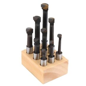 Boring bar, 9 Pieces HSS Material 1/2 "Round Shank Boring bar Set Machine Tool Accessories