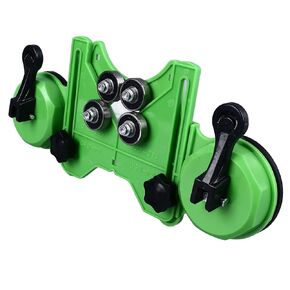Tile Hole Saw Guide Jig Fixture Adjustable Tile Hole Saw Template Vacuum Suction Base with 2 Suction Cups for Ceramic Glass Porcelain Marble (Locator)