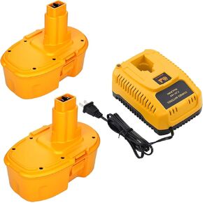 2Packs 18V 3.6Ah DC9096 Ni-Mh Battery and DC9310 Charger Compatible with Dewalt 18 Volt Battery DC9096 DC9098 DC9099 DW9095 DW9096 DW9098 DE9038 Compatible with Dewalt 18V Cordless Tools in Saudi Arabia