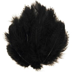 Black Craft Feathers Pheasant Feathers, 50 Pcs Small Spotted Feathers for Hats, 2-4 Inch Bulk Pheasant Feathers Craft Supplies for Hallowmas Thanksgiving Wing Quill Wedding Home Party Decorations