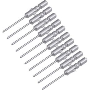 uxcell 10 Pcs 4mm Round Shank 40mm Length 1.2mm Phillips PH00 Magnetic S2 Screwdriver Bits
