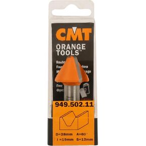 CMT 849.501.11 60° Lettering Bit, 1/2-Inch Shank, 1-1/8-Inch Diameter