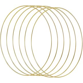 Metal Rings Hoops Macrame Rings for Dream Catcher and Crafts (6 inch)