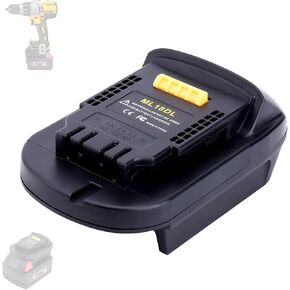 Battery Adapter Compatible with Dewalt 20v Max Tools, Convert for Milwaukee M18 18V Battery to Replacement for Dewalt 20v Battery to 20v Cordless Power Tools