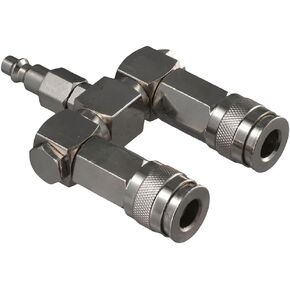 2 Way Air Hose Splitter 3 in 1 Quick Connect Stable Serviceable Air Compressor Accessories Essential Swivel 360° Air Connector Pneumatic tools