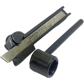 Lathe Parting Off Tool Holder cut off & HSS Blade 1/16" x 5/16" x 3-1/2"