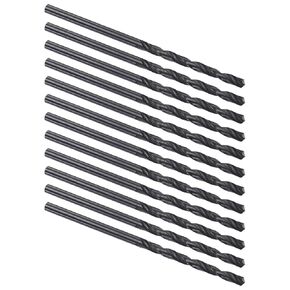 12PCS Twist Drill Bit - [5.75mm/0.23"] High-Speed Steel Round Shank Jobber Bit Set Black for Metal Wood Plastic Steel Use, 60mm/2.36" Blade Length