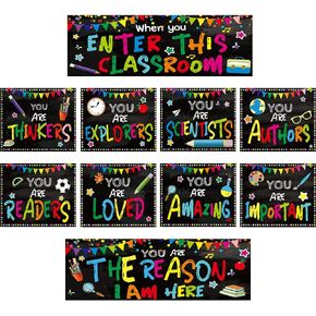 Classroom Decorations Bulletin Board Poster Banner Set Classroom Party Supplies for Kindergarten Pre-School Primary High School