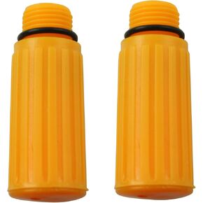LQ Industrial 2PCS Air Compressor Breathing Hose 16x1.5 Yellow Plastic Male Threaded Oil Plug Fitting Rubber Breathing Nozzle For Air Compressor Breather Exhaust Cap Oil Resistant Oil Injection