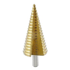 Step Drill Bit 1/8" to 1-1/4" High Speed Steel Step Drill Cone Bits for Metal, Heavy Duty Step Bit, Tri-Flat Shank (4mm - 32mm)