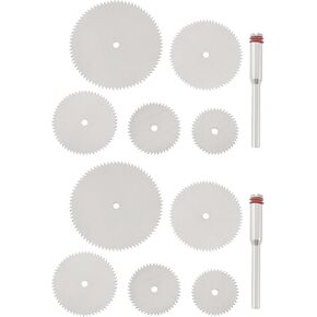 10PCS Stainless Steel Cutting Saw Blade 16mm 18mm 22mm 25mm 32mm Diameter Metal Cutting Discs with 2PCS 3.0mm Mandrel Compatible with D-remel Rotary Tools