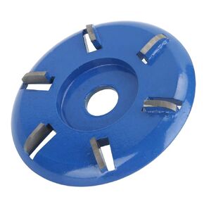 Wood Cutting Disc, Wood Turbo Carving Disc in 6 Teeth Wood Grinding Wheel Grinder Shaping Disc Milling Cutter Woodworking Tool Angle Grinder Accessories(Curved blade)
