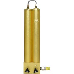 TUXING PCP Air Compressor 4500Psi Air Filter, Oil Water Separator with Safty Valve, Two Stage Filtration Air Filter for High Pressure Air Compressor Scuba Diving 408mm*100mm Gold