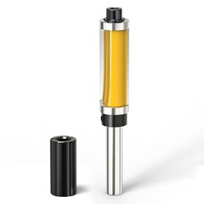 1 Inch Flush Trim Top and Bottom Bearing Router Bits Flush Trim Pattern Router Bit 1/4-Inch Shank for Woodworking