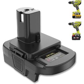 DM18RL Battery Adapter for Ryobi 18V Battery, for De-Walt 20V&Milwaukee M18 18V Battery Convert to Ryobi 18V Lithium-ion Battery