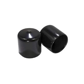 10 PCS Round Rubber End Cap, 1.18"(30mm) ID Vinyl Flexible Screw Thread Protectors, Bolt End Caps for Metal Tubing Rod Bolt Tip, Black
