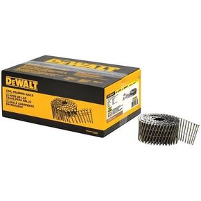 DEWALT DWC8R99BCG Coil Framing Nail, 2-1/2" L, Round Head, 2-1/2" L, Diamond Point, 0.099" Smooth Shank, Metal
