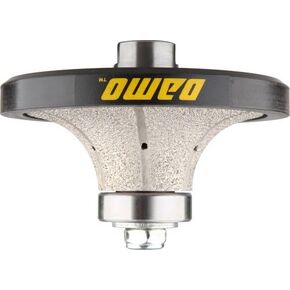 DAMO B30 1-1/4 inch Demi Bullnose Half Bullnose Roundover Diamond Hand Profiler Router Bit Profile Wheel with 5/8-11 Thread for Granite Concrete Marble Countertop Edge