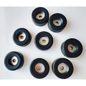 Masmoc Air Compressor Soft Rubber Feet Foot Mount Anti Vibration Isolator Pads for Pressure Washer, Generators Bumper OD:1-1/2" H:3/4" Hole:1/4" Set of 4