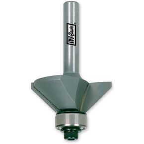 IVY Classic 10870 45-Degree Chamfer Carbide Router Bit with Ball Bearing, 1/4" Shank, 1/Hang Box