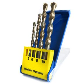 S&R SDS Plus Concrete Drill Bit Set, (6 Pieces): 5,6,8 x 100; 6, 8, 10 x 160 mm,for Concrete, Masonry and Stone