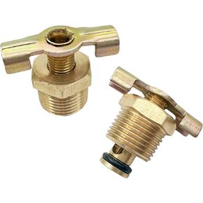 1/2" Air Compressor Drain Valve,Brass Wing Style Drain Cock,Tank Drain Cock,Air Compressor Fittings Water Valve(1Pcs,Wing Style)
