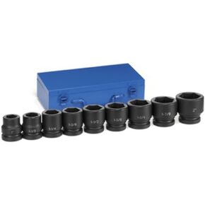 Grey Pneumatic 9159 1" Drive Standard Length - 9 Piece
