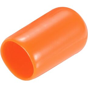 uxcell 200pcs Rubber End Caps 9mm ID Vinyl Round Tube Bolt Cap Cover Screw Thread Protectors Orange