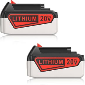 بطارية بديلة مطورة من FirstPower بسعة 7.5 أمبير في الساعة لبطارية ليثيوم بلاك اند ديكر 20 فولت متوافقة مع بطارية بلاك ديكر 20 فولت LBXR20 LBX20 LB20 LB2X4020-OPE LBXR20B-2 LST300 LST220 in Kuwait