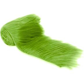 FabricLA Red Shaggy Plush Faux Fur Strips - Craft Fur for Gnomes, Cosplay, and DIY Projects | 4" X 60"